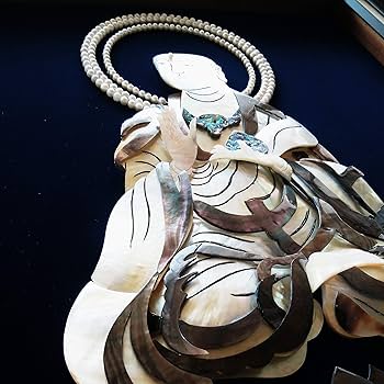 Amazon | 地蔵菩薩 お地蔵様 F10号 白蝶貝 黒蝶貝 真珠 工芸品